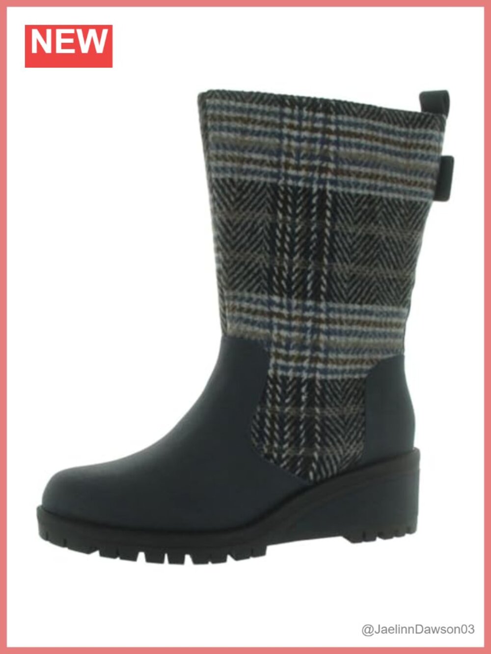 Women's Norway Wedge Ankle Bootie Memory Foam Zip Water Resistant